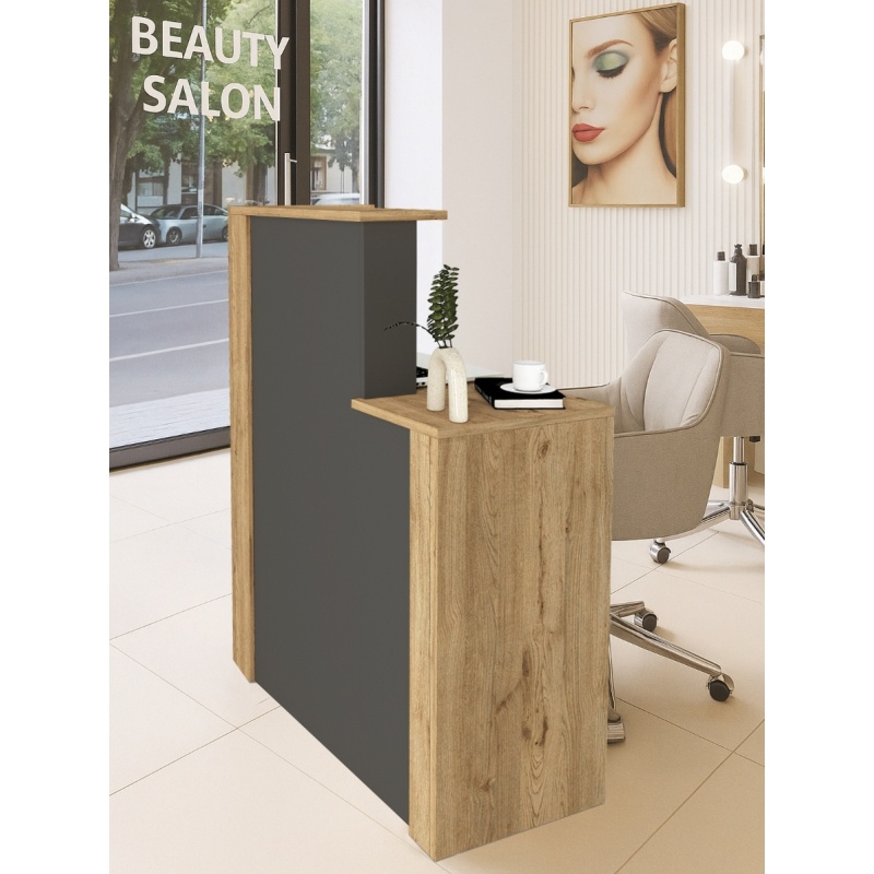 Birou recepție, Enter Front Desk, UnicUtil, Bej-Gri - imagine 2
