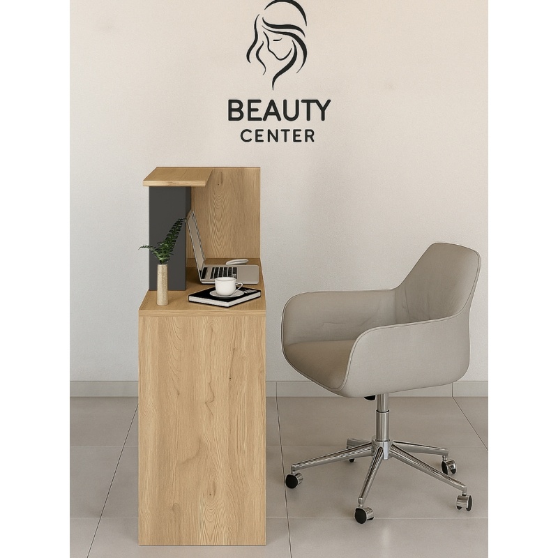 Birou recepție, Enter Front Desk, UnicUtil, Bej-Gri - imagine 5