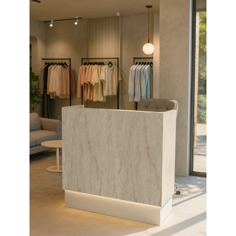 Birou recepție, Rissa Front Desk, UnicUtil, Travertin-Crem - imagine 3