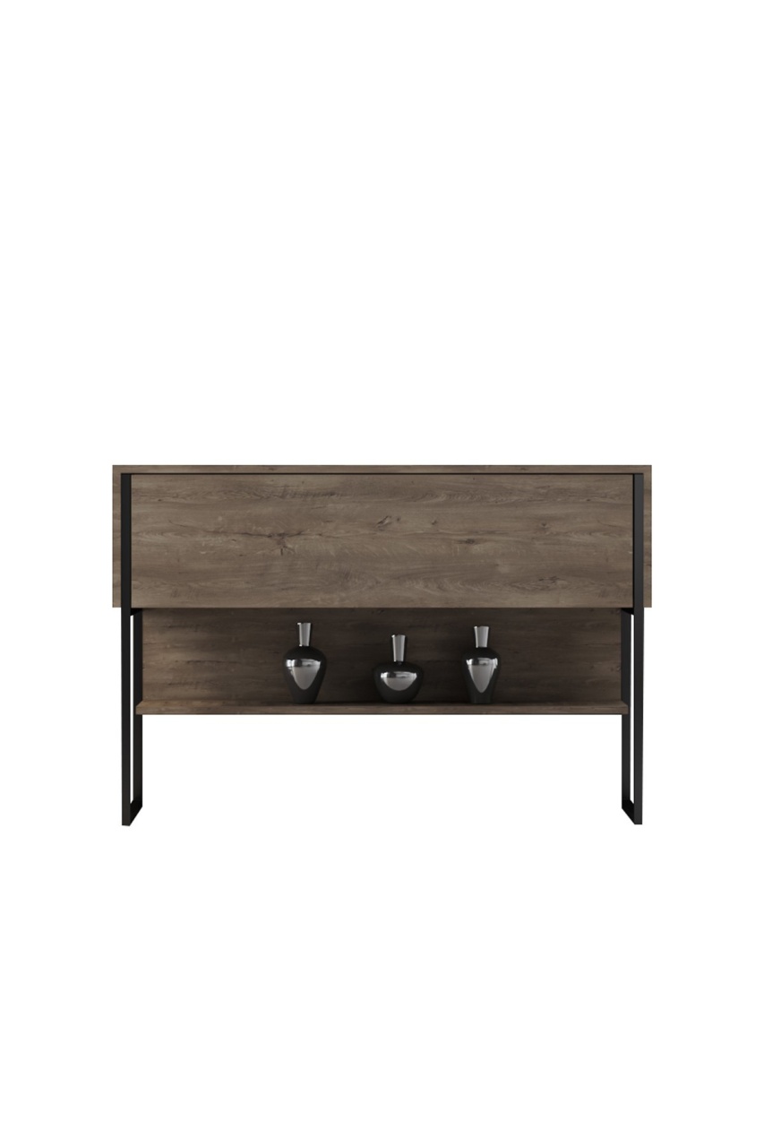Comodă, Luxe Black, UnicUtil, Negru-Nuc, Lățime: 120 cm, Înălțime: 80 cm, Adâncime: 30 cm - view 8