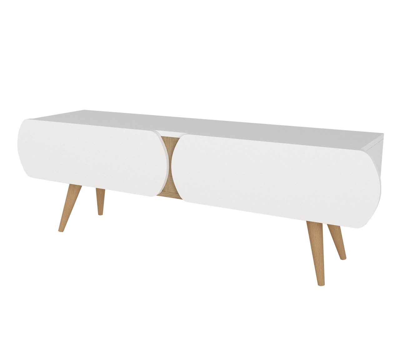 Comoda TV, Elegant Point, UnicUtil, Alb-Crem - imagine 6