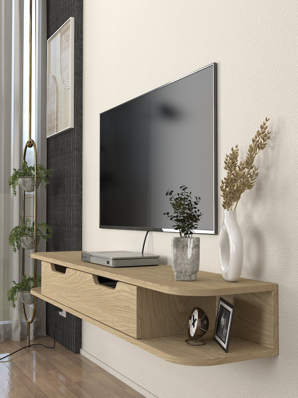 Comoda TV, Noble Frame, UnicUtil, Crem, UUTVU28 - 1 | YEO