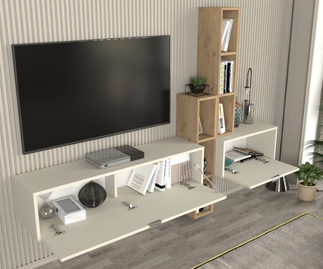 Comoda TV, Premium Look, UnicUtil, Crem - imagine 4