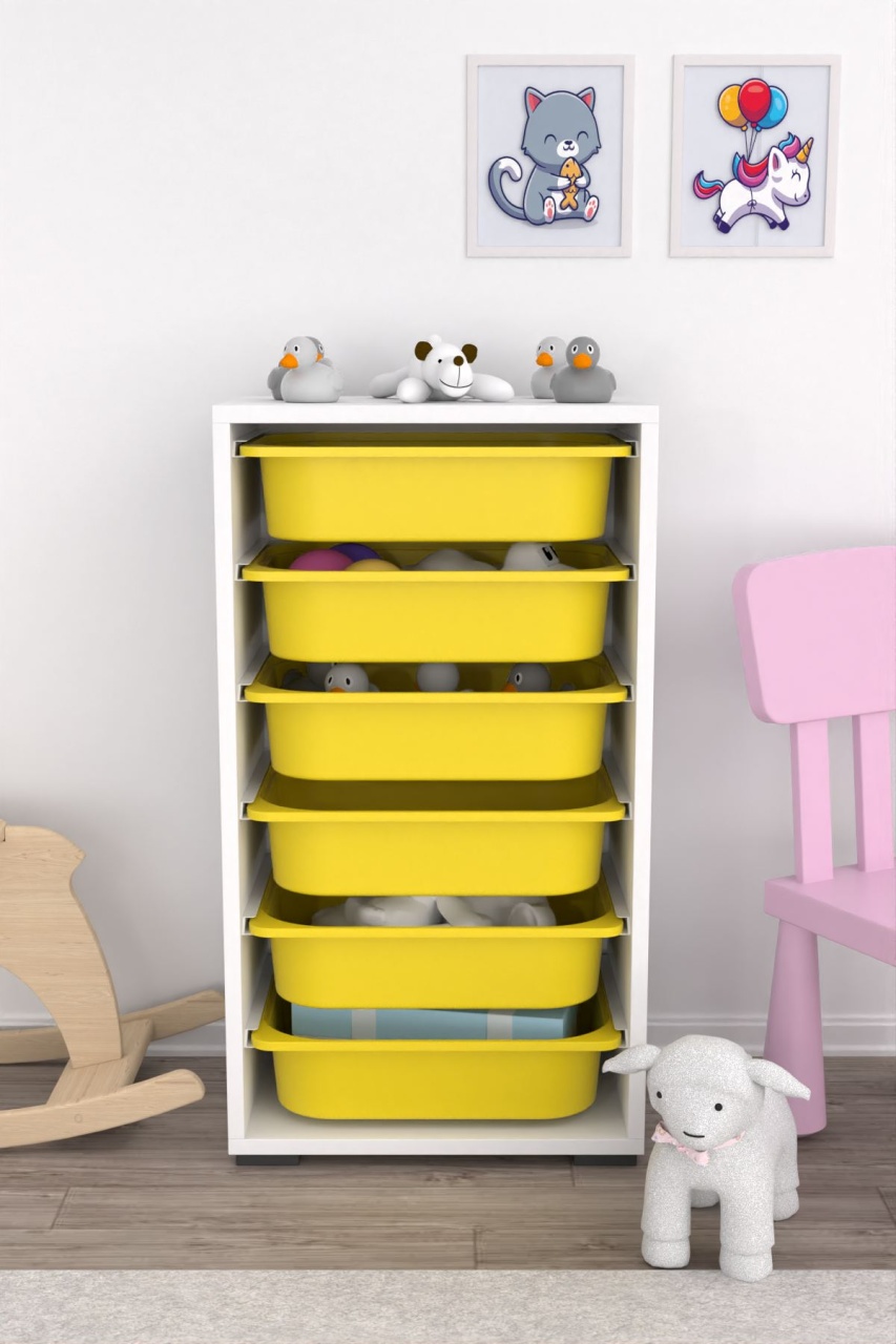 Dulap multifunctional, Cloud breeze, UnicUtil, Culoarea Alb Galben - 1 | YEO