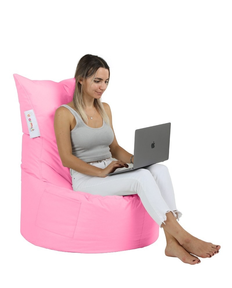 Fotoliu Puf Gradina, Ripple wave, UnicUtil, Culoarea Roz