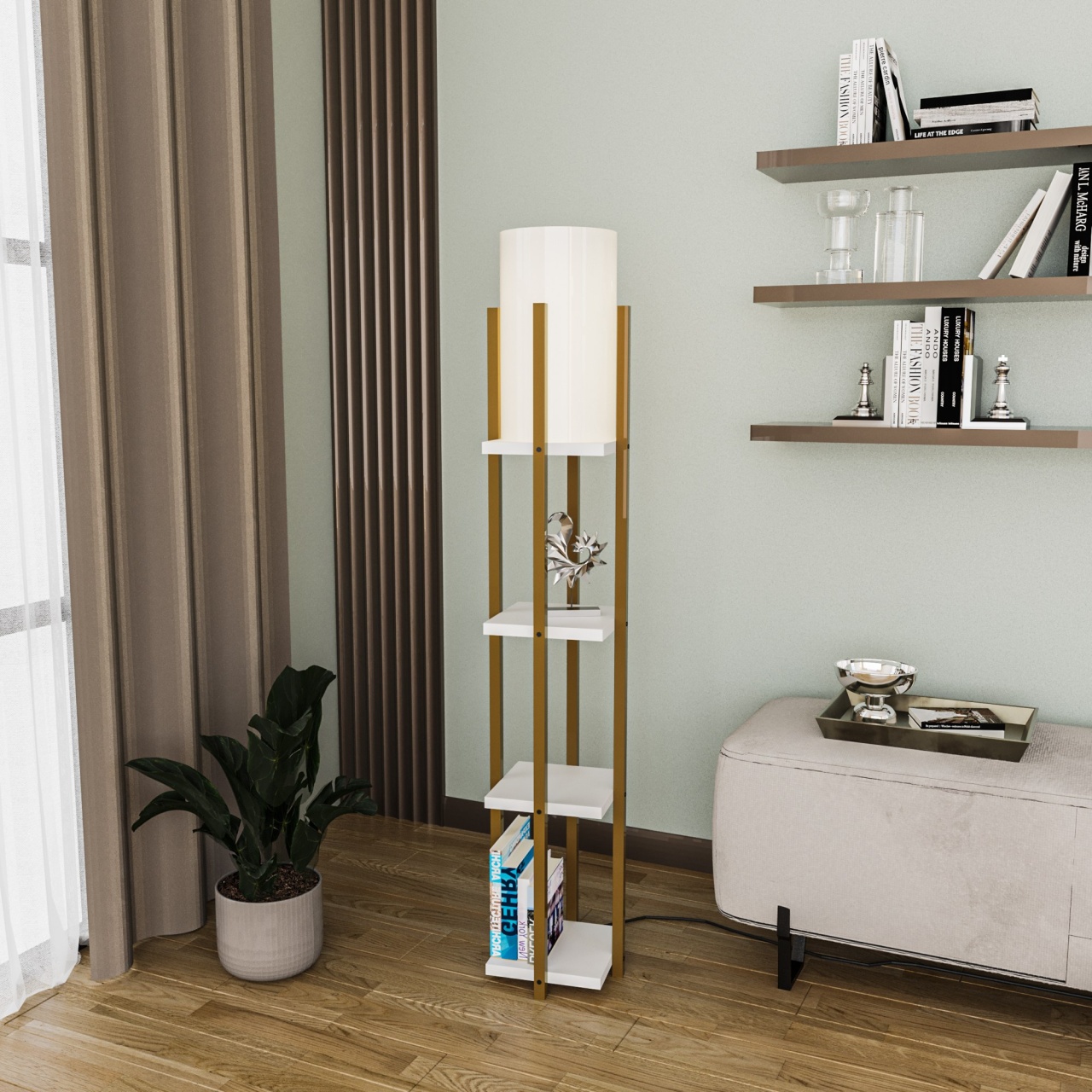 Lampadar, Shade ember, UnicUtil, Culoarea Auriu Alb - 2 | YEO