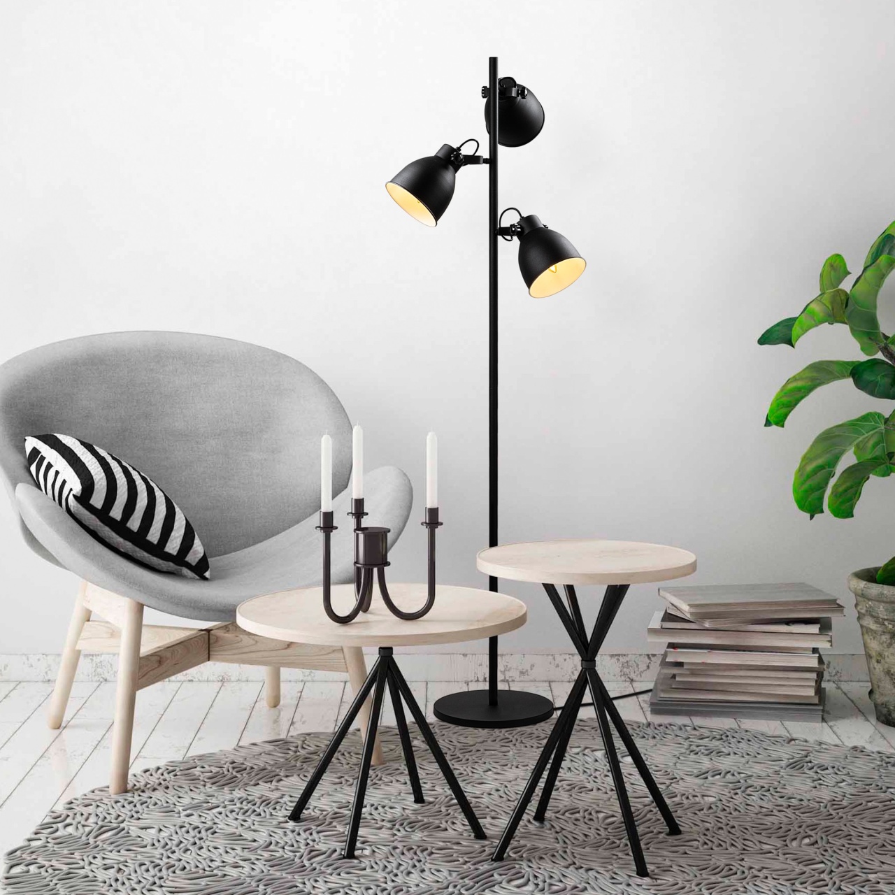 Lampadar, Stone cloud, UnicUtil, Culoarea Negru - 1 | YEO