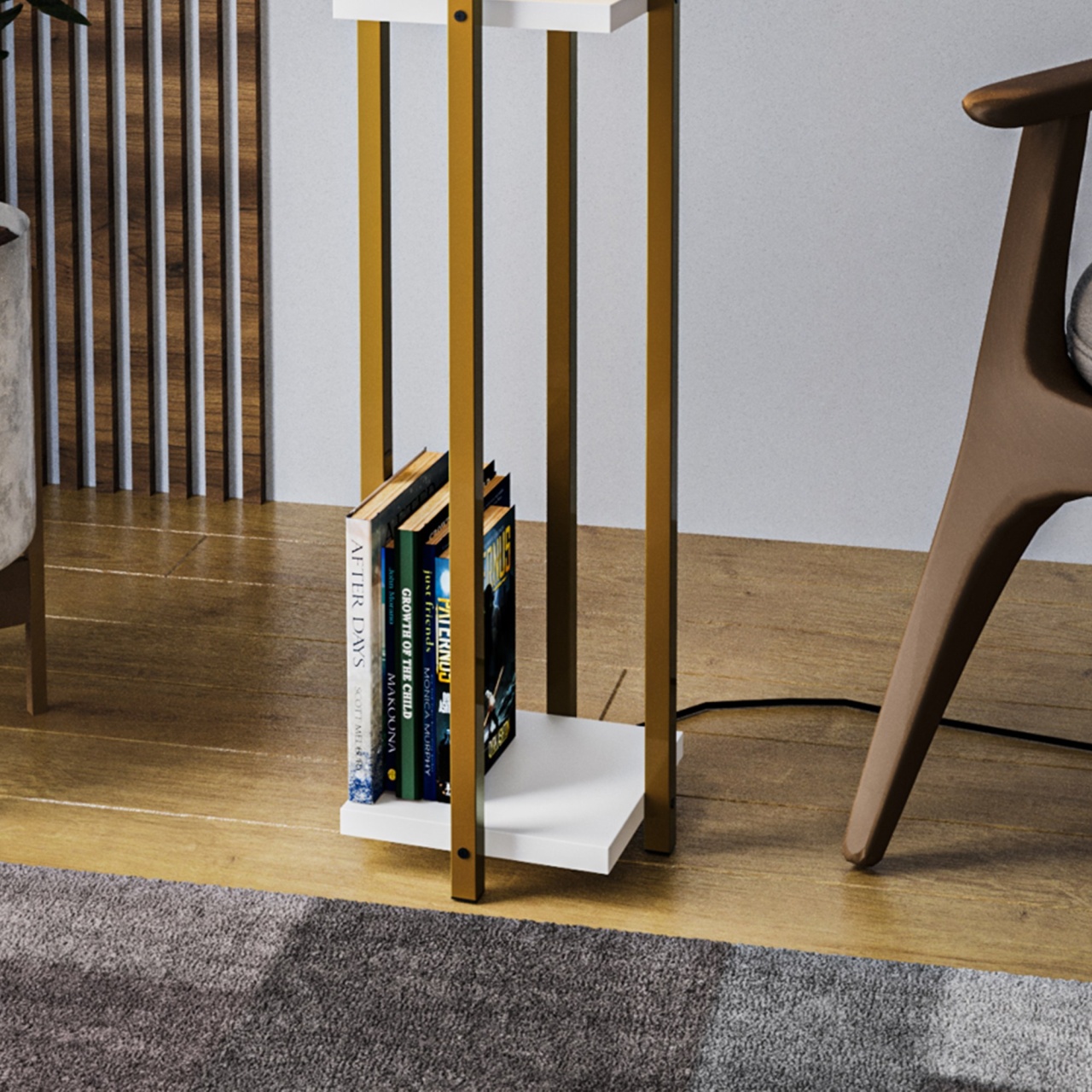 Lampadar, Wave blaze, UnicUtil, Culoarea Auriu Alb - 3 | YEO