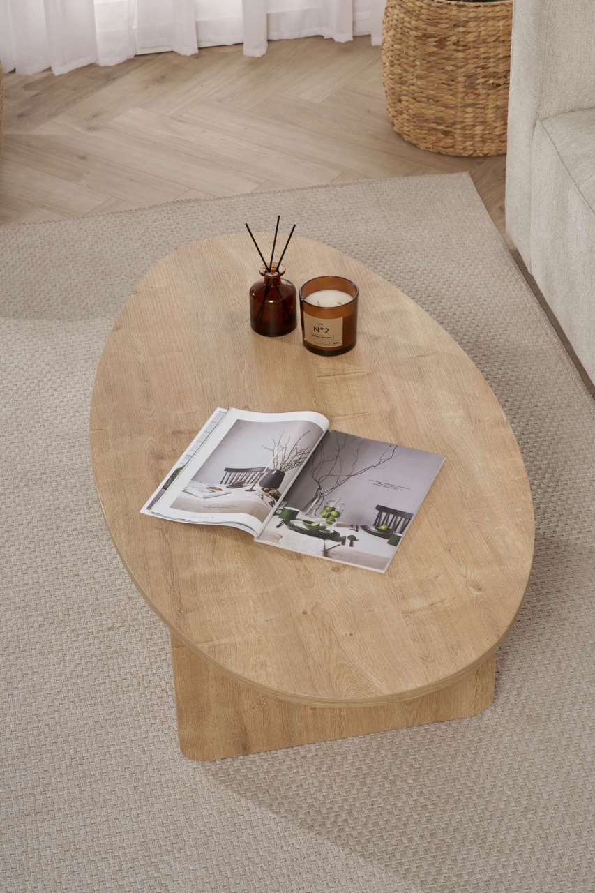 Măsuţă de cafea, Orba Oak, UnicUtil, Stejar, Lățime: 120 cm, Înălțime: 40 cm, Adâncime: 65 cm - view 5