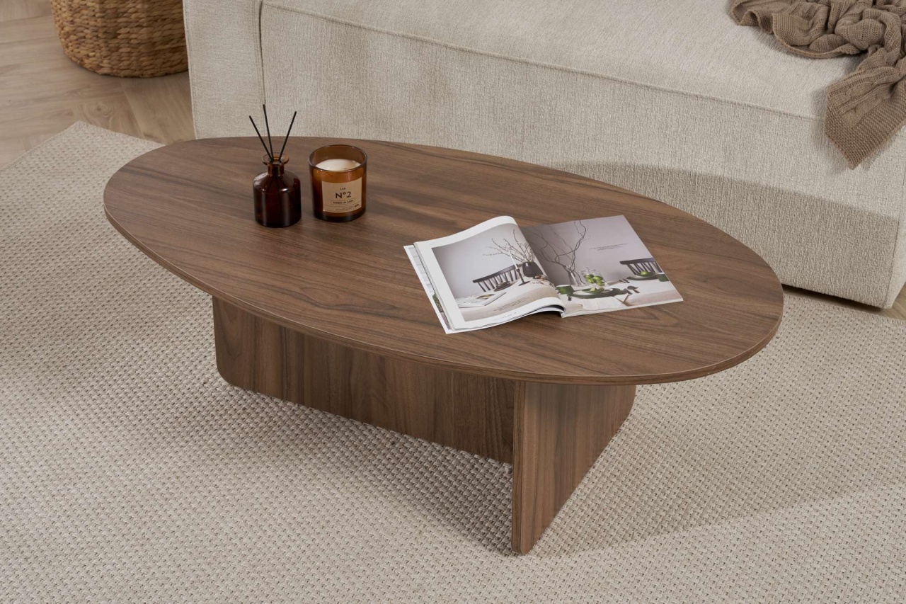 Măsuţă de cafea, Orba Walnut, UnicUtil, Nuc,Lățime: 120 cm, Înălțime: 40 cm, Adâncime: 65 cm - view 4