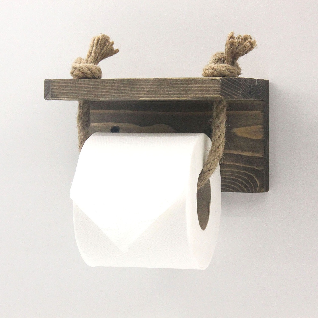 Raft perete, Suport hartie igienica, Elegant Form, UnicUtil, 17 x 10 x 10 cm, Nuc - view 5