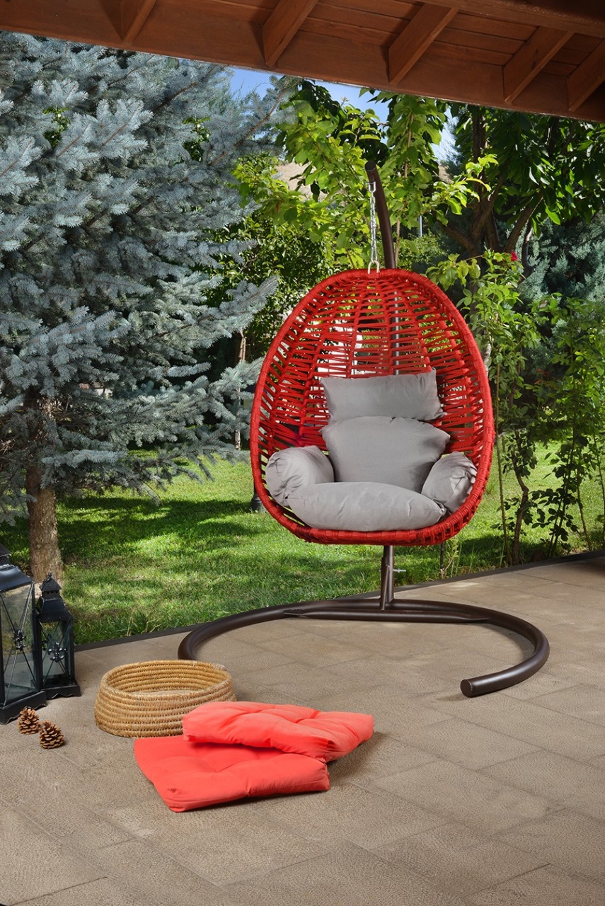 Scaun Gradina, Glow flame, UnicUtil, Culoarea Rosu - 1 | YEO