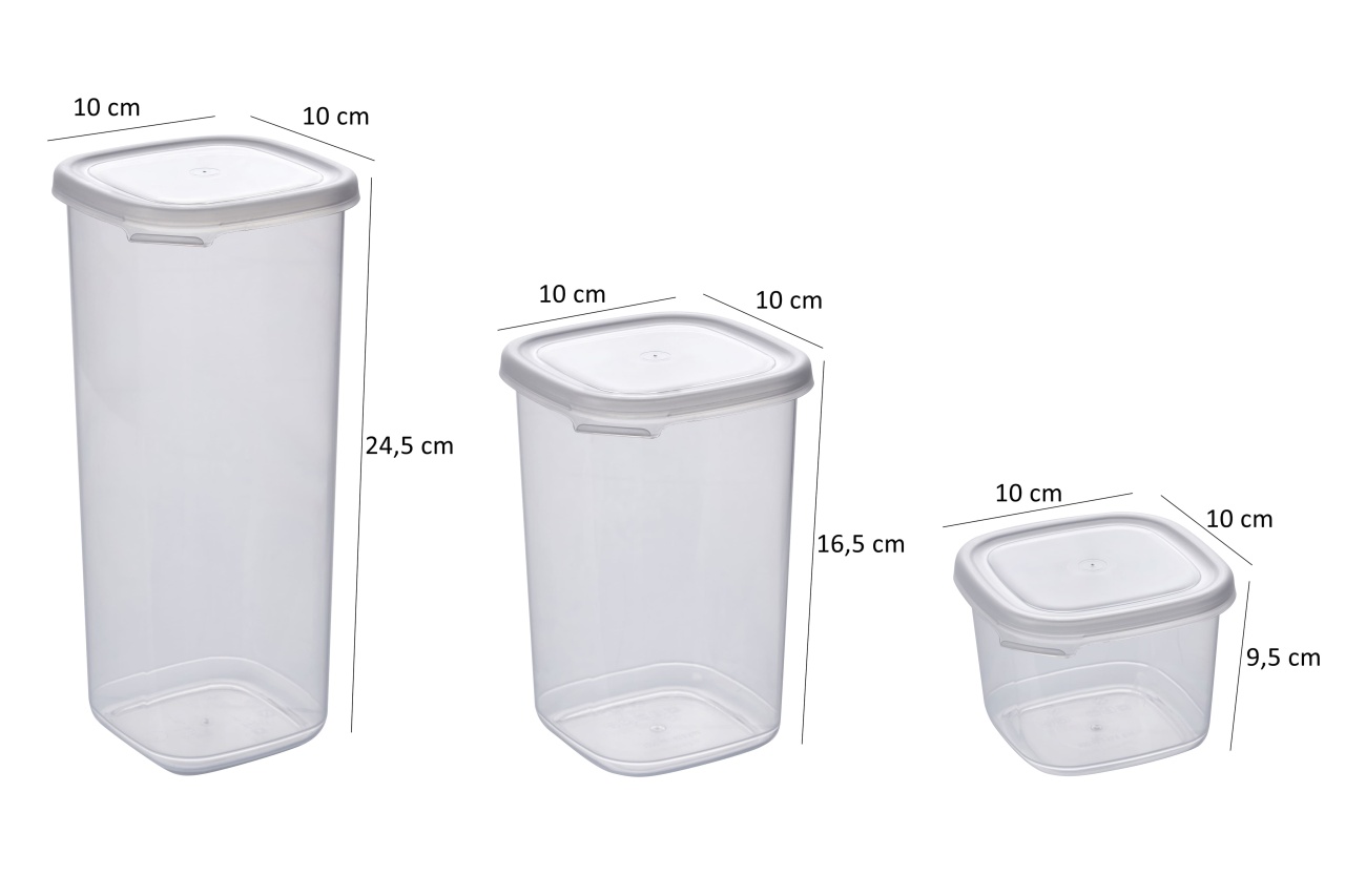Set 18 recipiente alimentare , UnicUtil, Sturdy Elegant, Alb - 3 | YEO