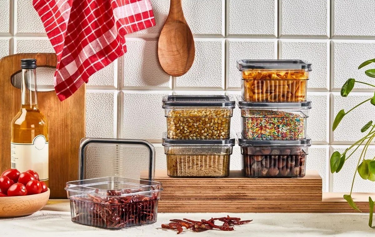 Set 6 recipiente alimentare , UnicUtil, Sturdy Elegant, Transparent - 1 | YEO