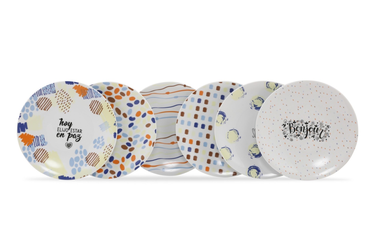 Set Farfurii Desert (6 Bucati), Glow dust, UnicUtil, Culoarea Multicolor - 2 | YEO