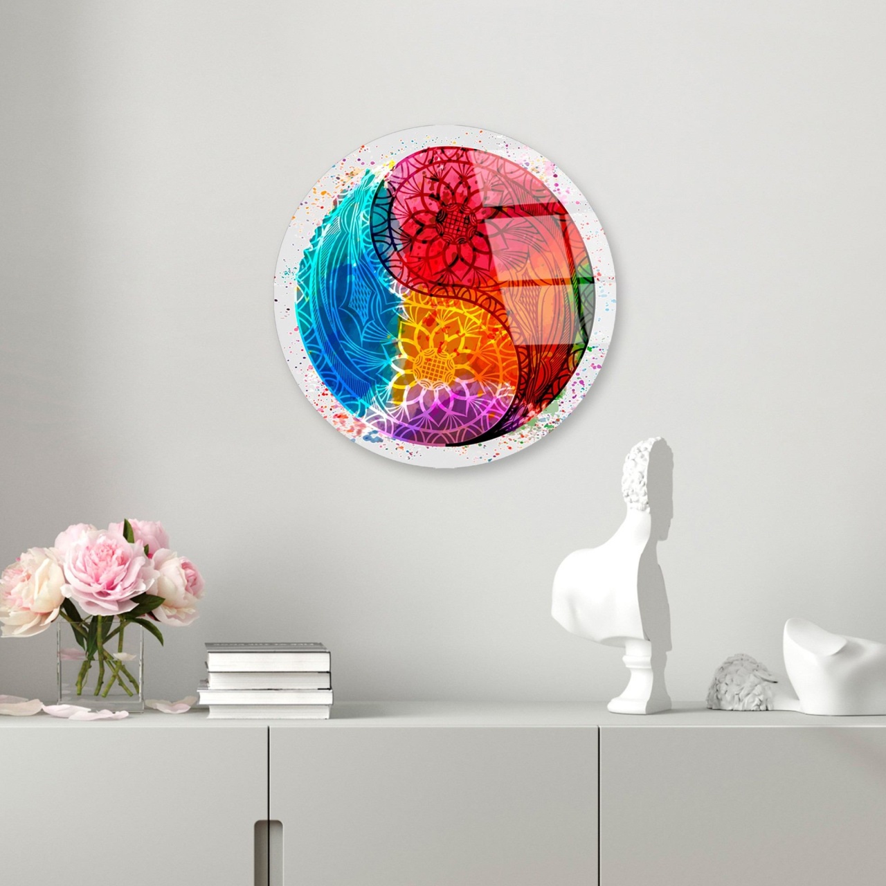 Tablou decorativ din sticla securizata, Drift ridge, UnicUtil, Culoarea Multicolor - 1 | YEO