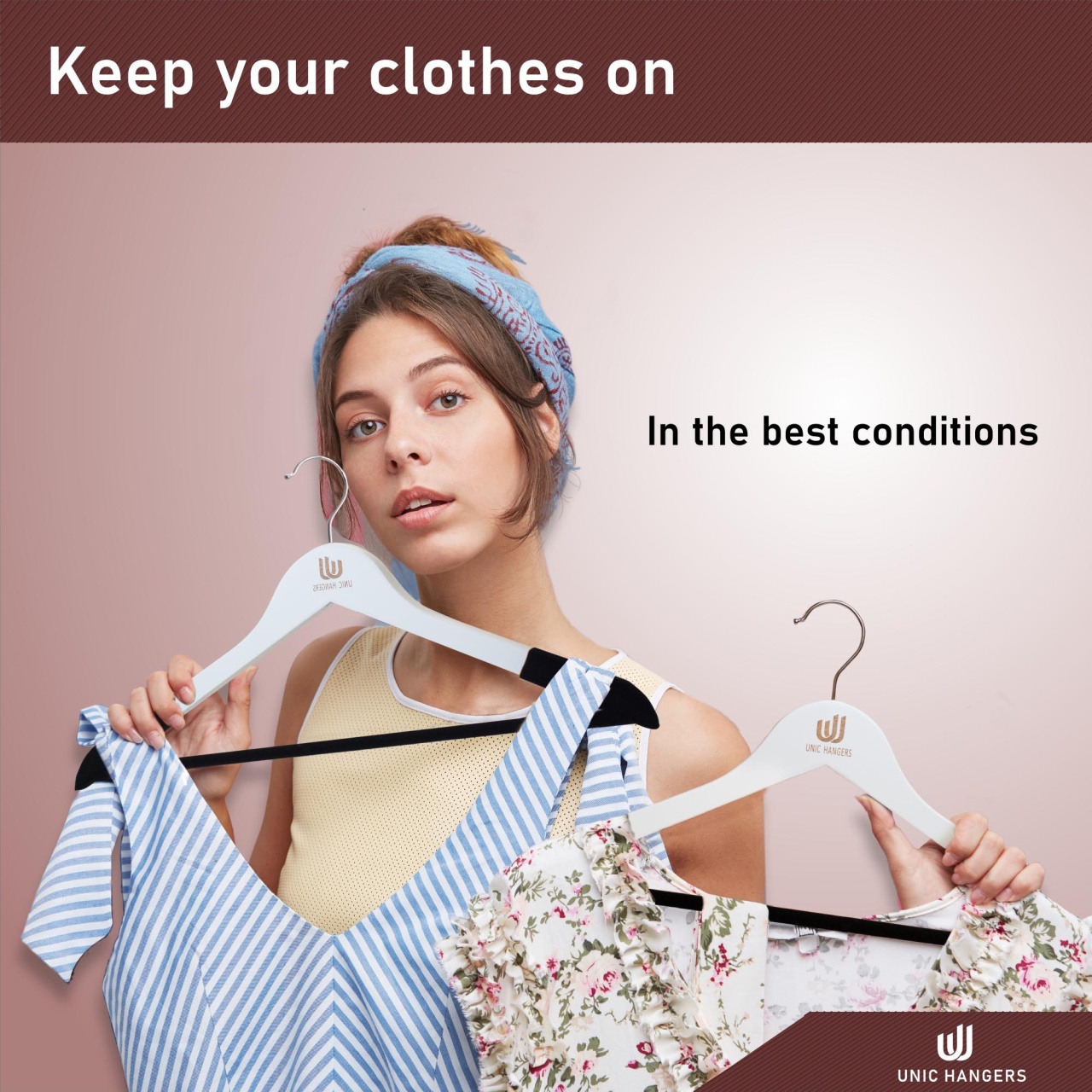 Umeraș din lemn cu margini de catifea, Alb-Negru, 1 bucata - imagine 8