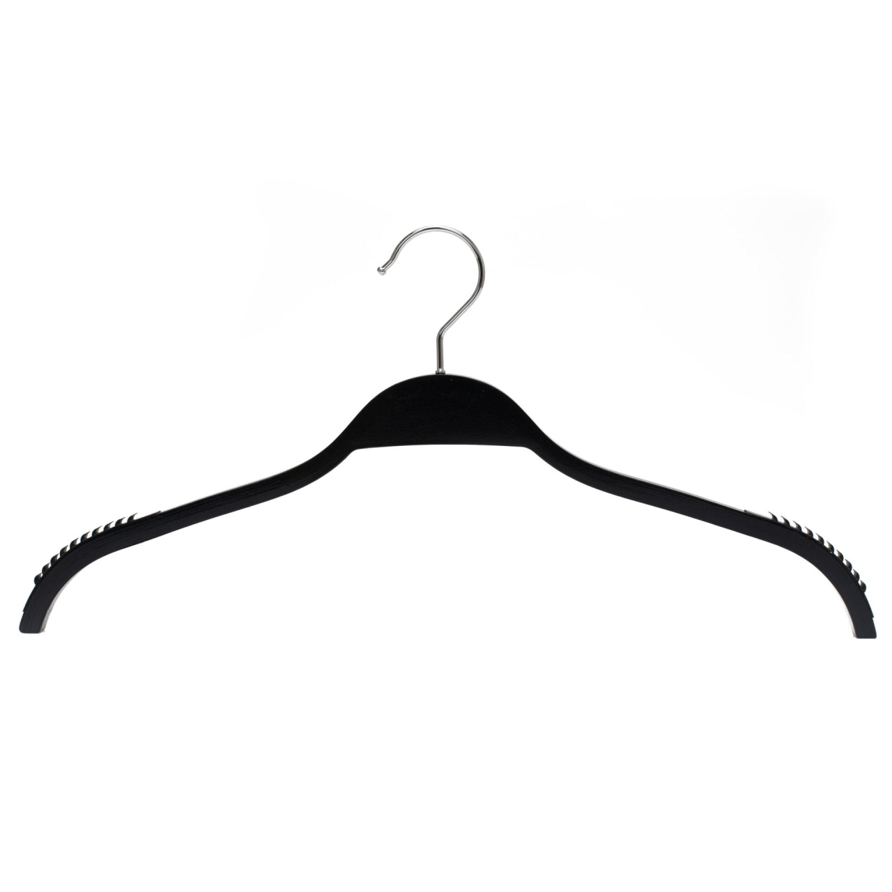 Umeraș din lemn, cu margini de cauciuc anti-alunecare si design modern, Negru, 1 bucata - imagine 6