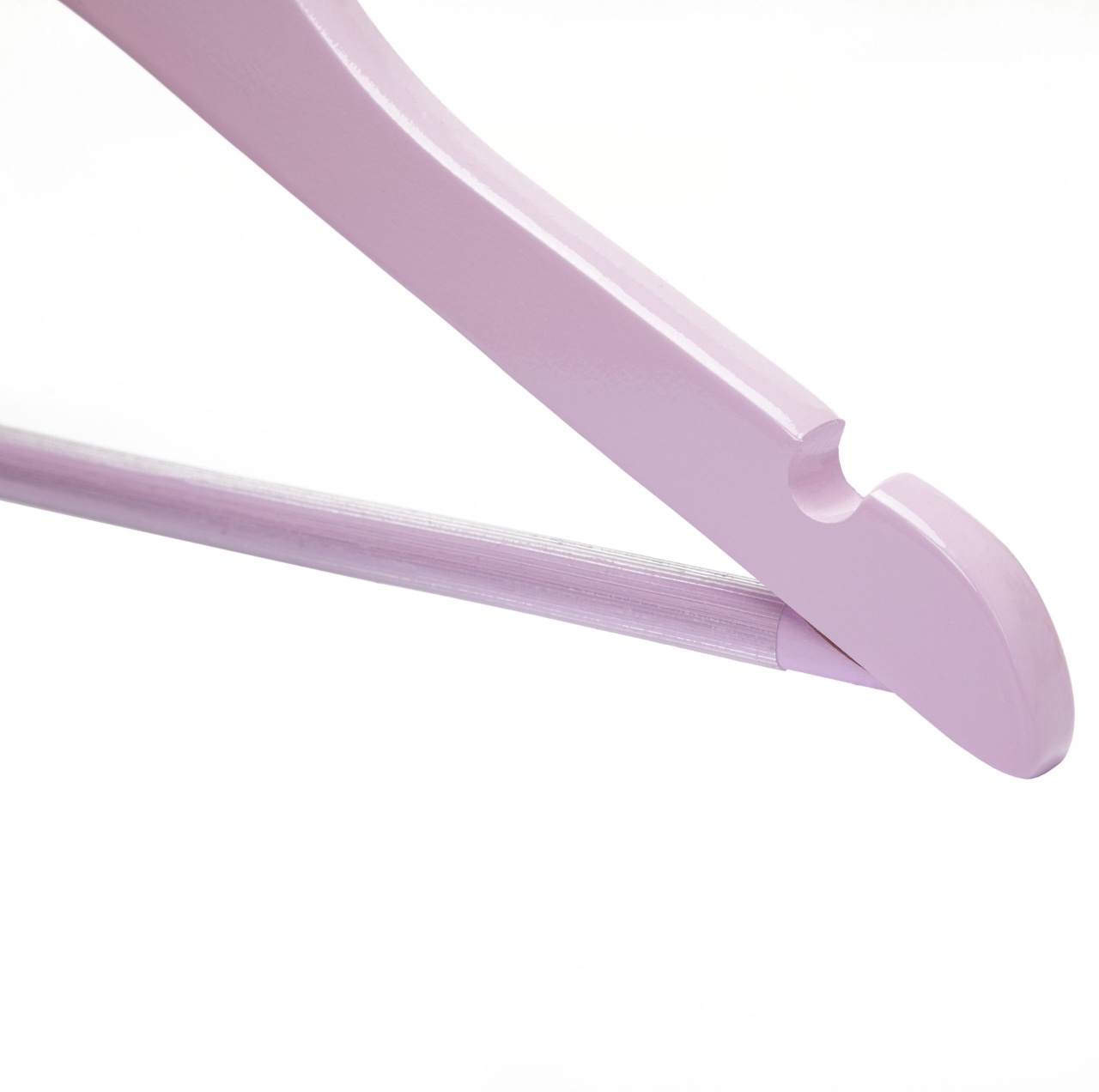 Umeraș din lemn de artar cu bara pentru pantaloni, pentru copii, Roz, 1 bucata - imagine 3