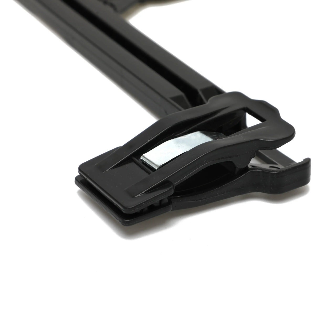 Umeraș din plastic cu clipsuri, pentru fuste/pantaloni, Negru, 1 bucata - imagine 6