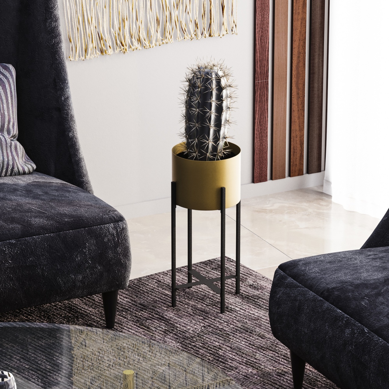 Vas Decorativ, Cloud grove, UnicUtil, Culoarea Negru Auriu