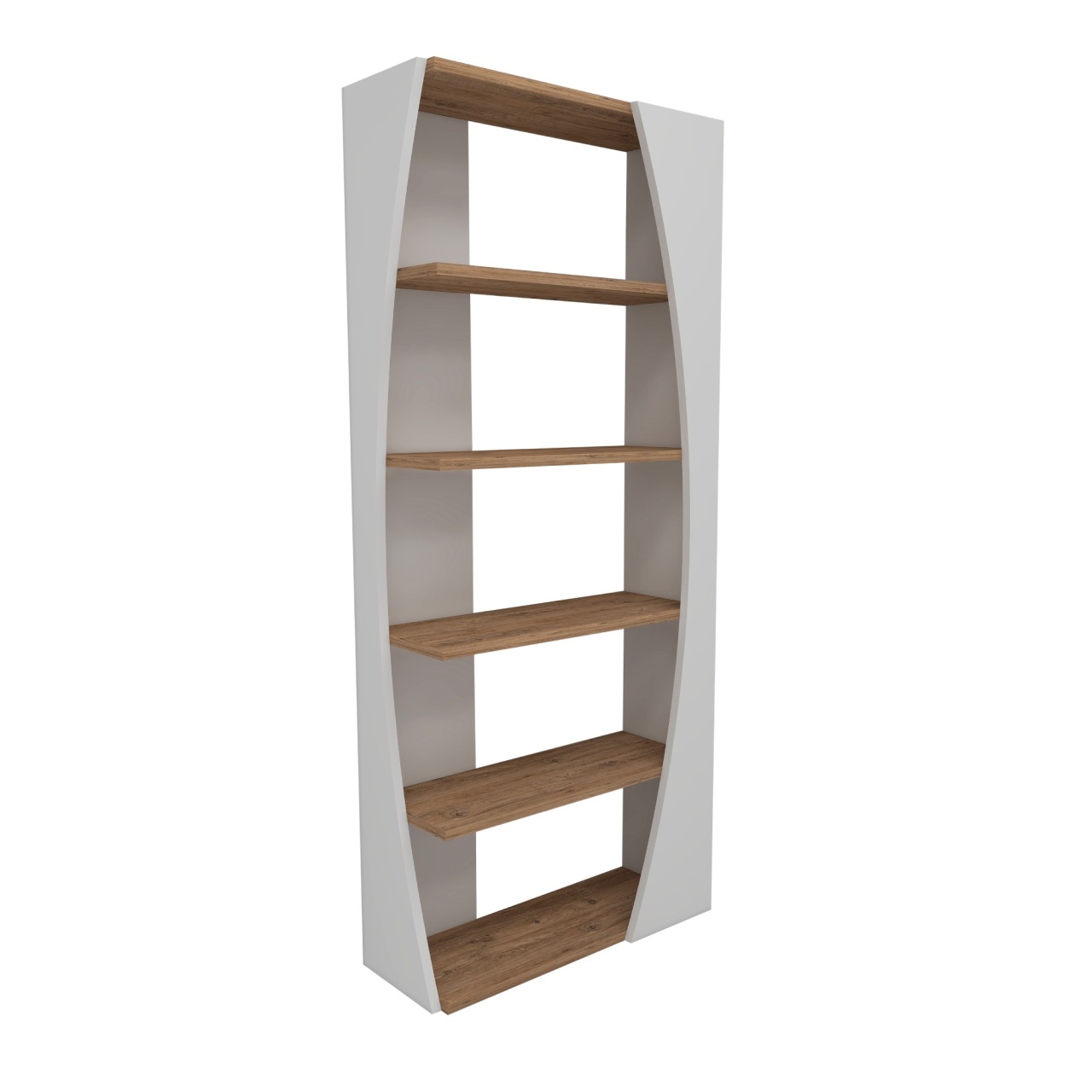Bibliotecă Living, Elegant Storage, UnicUtil, Atlantic Pine, Alb - 3 | YEO