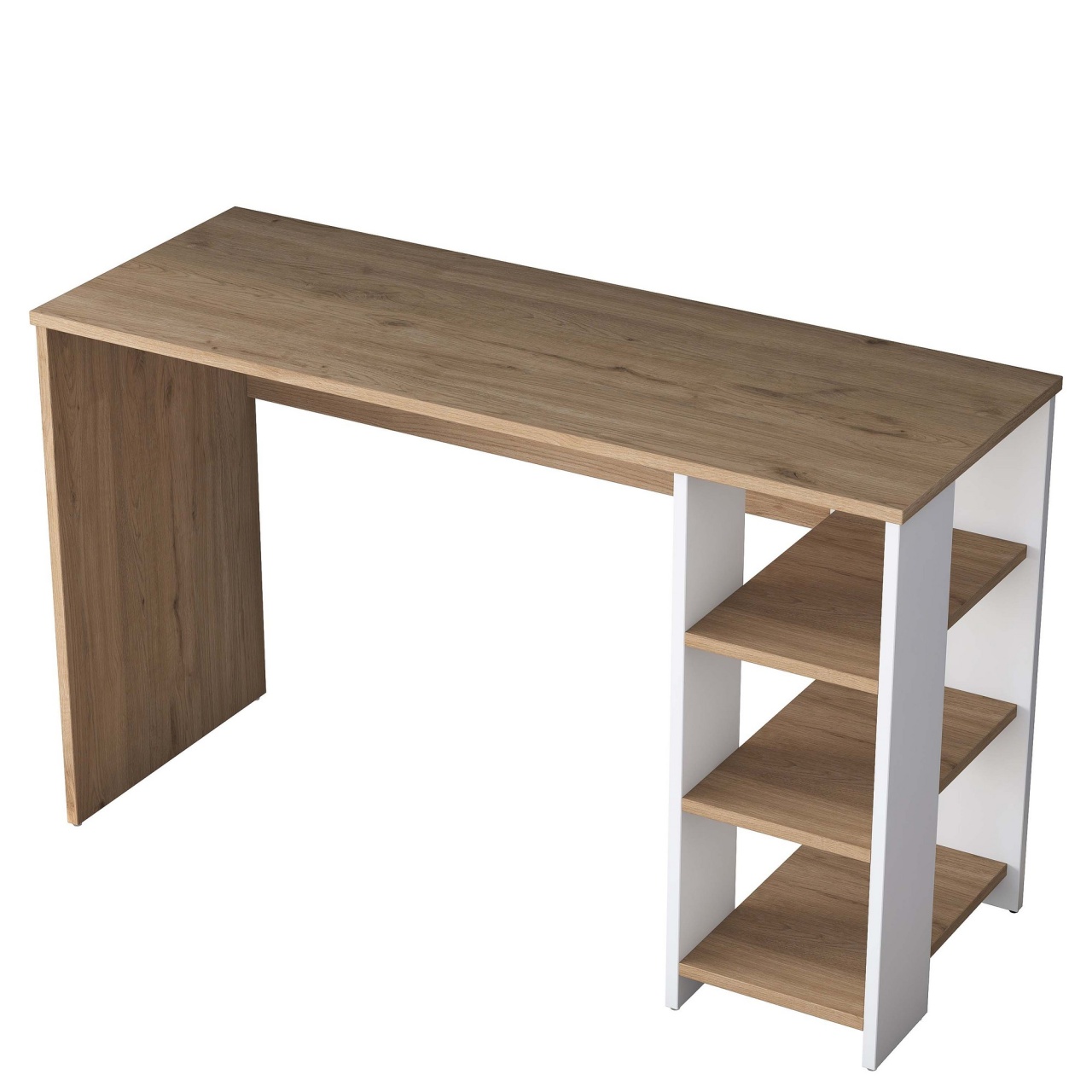 Birou de studiu, Ha108 3425, UnicUtil, Nuc-Alb,Lățime: 120 cm, Înălțime: 73,8 cm, Adâncime: 45 cm - view 5
