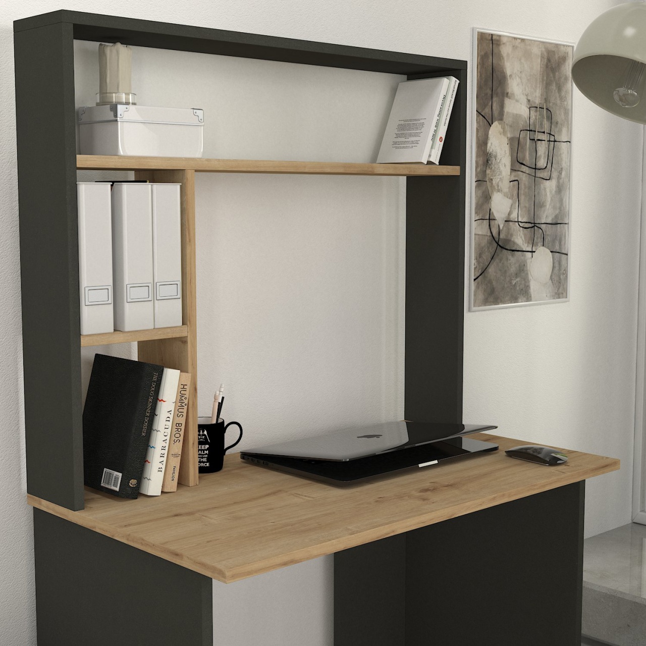 Birou, Multi Space, UnicUtil, Gri-Crem, UUDESK43 - 2 | YEO