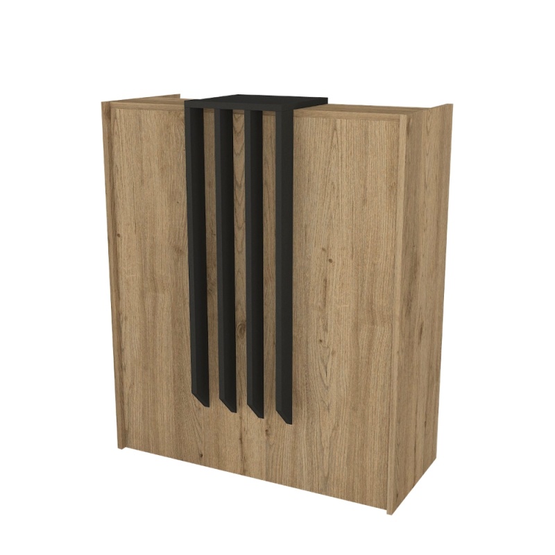 Birou recepție, Hola Front Desk, UnicUtil, Bej-Gri, 90 cm - imagine 7