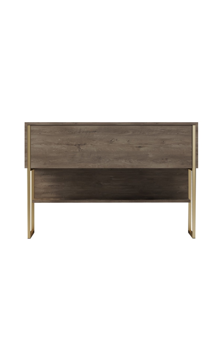 Comodă, Luxe Gold, UnicUtil, Auriu-Nuc, Lățime: 120 cm, Înălțime: 80 cm, Adâncime: 30 cm - view 6