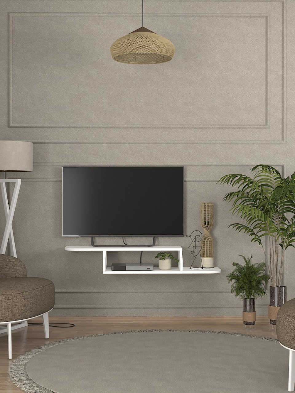 Comoda TV, Fresh Design, UnicUtil, Alb, UUTVU22 - 1 | YEO
