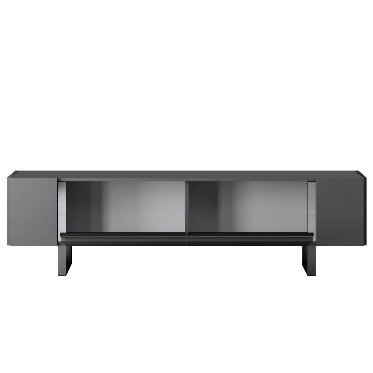 Comoda TV, Yildiz Anthracite, UnicUtil, Antracit-Argint, Lățime: 180 cm, Înălțime: 50 cm, Adâncime: 30 cm - imagine 7