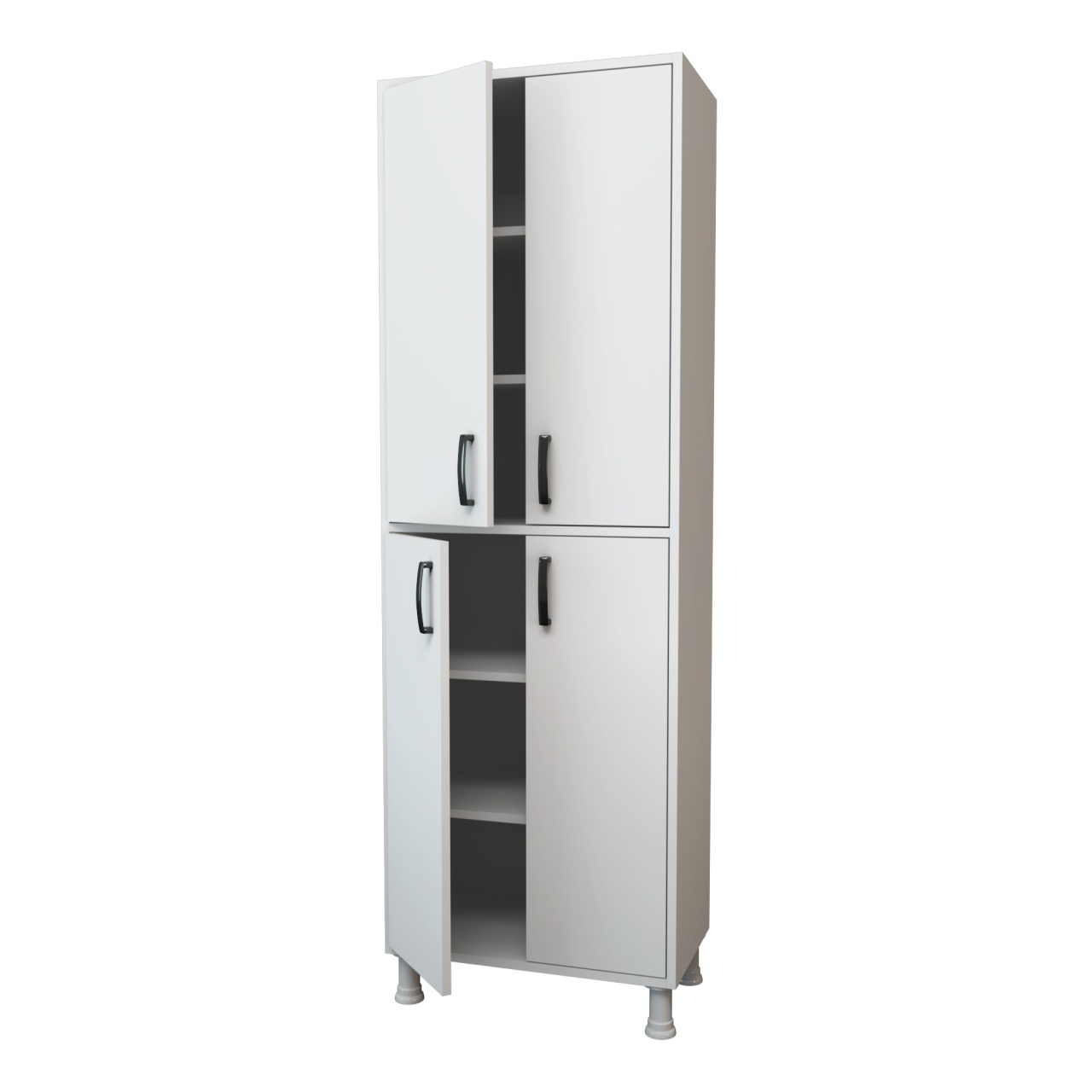 Dulap multifuncțional, M4 1103, UnicUtil, Alb, Lățime: 62,6 cm, Înălțime: 191 cm, Adâncime: 35,8 cm - view 6