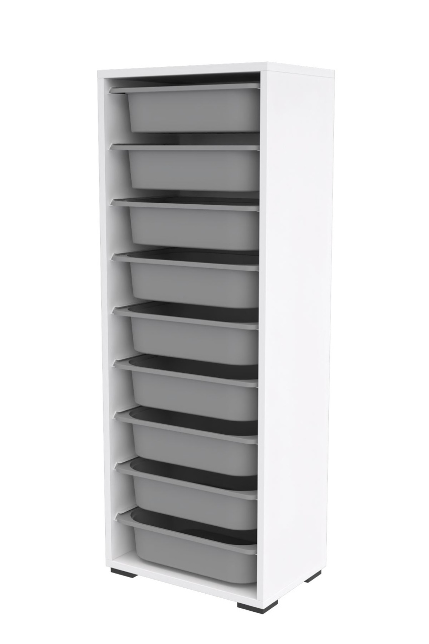 Dulap multifunctional, Shell ripple, UnicUtil, Culoarea Alb Gri - 3 | YEO