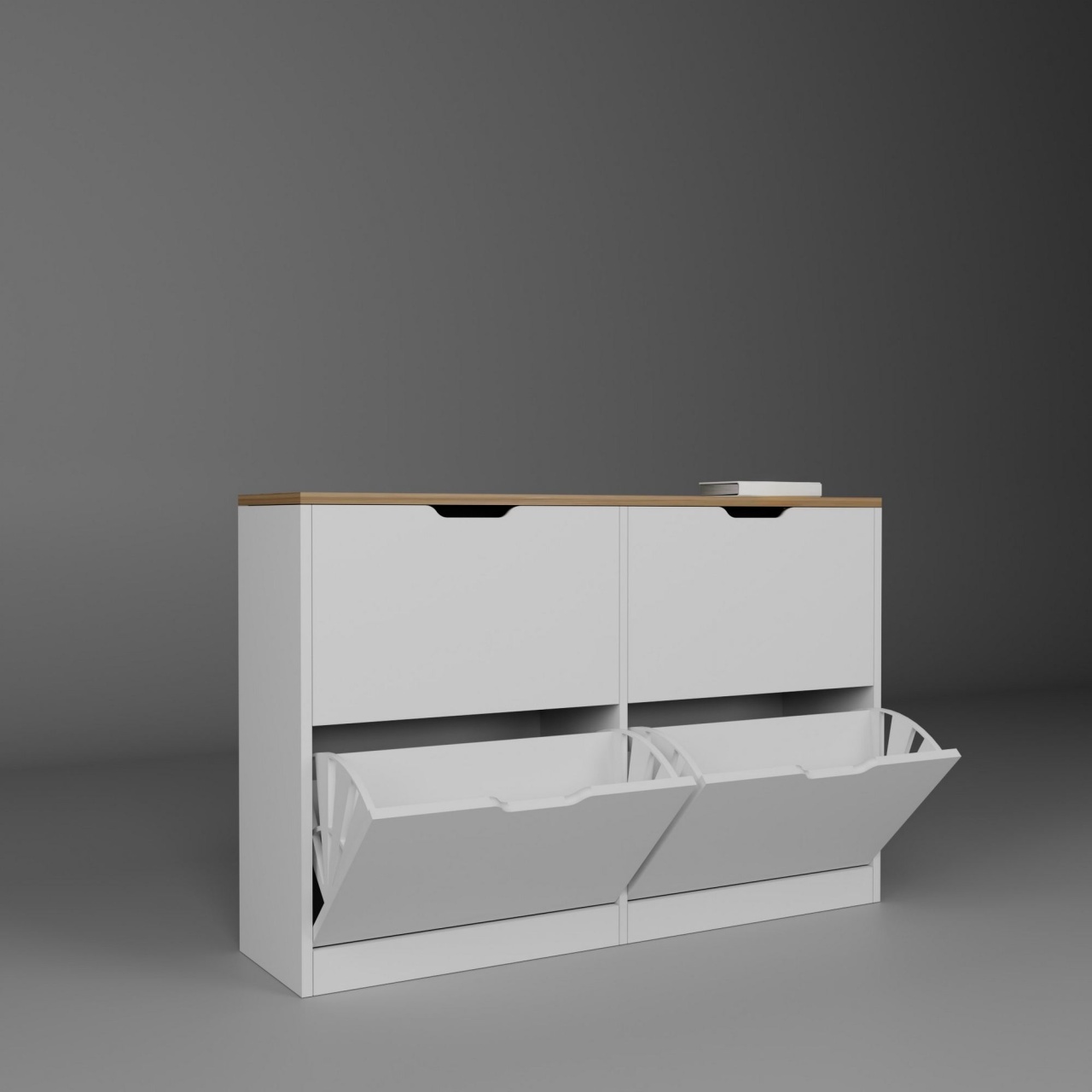 Dulap pentru pantofi, Duru 1600, UnicUtil, Alb mat, Lățime: 120,5 cm, Înălțime: 79,2 cm, Adâncime: 30 cm, 350MWD1205 - view 6
