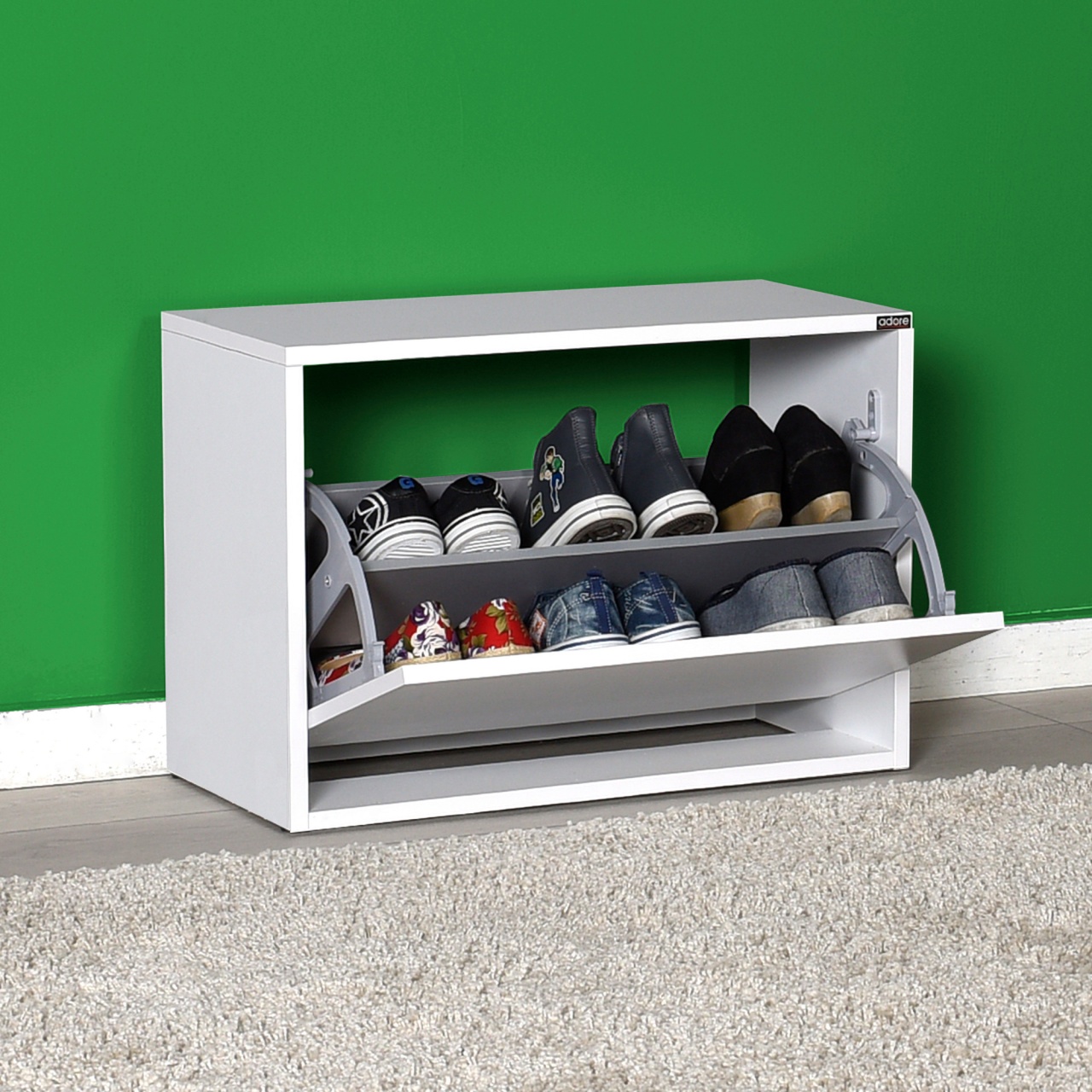 Dulap pentru pantofi, Shc 110, UnicUtil, Alb, Lățime: 60 cm, Înălțime: 42 cm, Adâncime: 30 cm - view 4