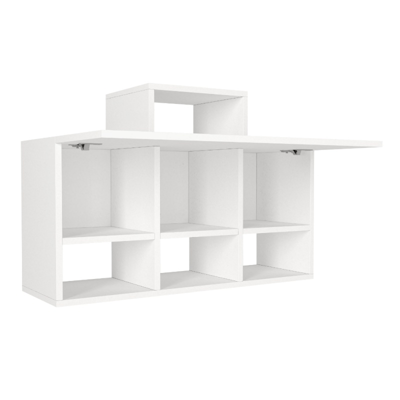 Etajera Organizator, pentru Bucatarie, Suport pentru Pahare, Mirodenii, UnicUtil, 90 x 30 x 61 cm, Alb - imagine 5