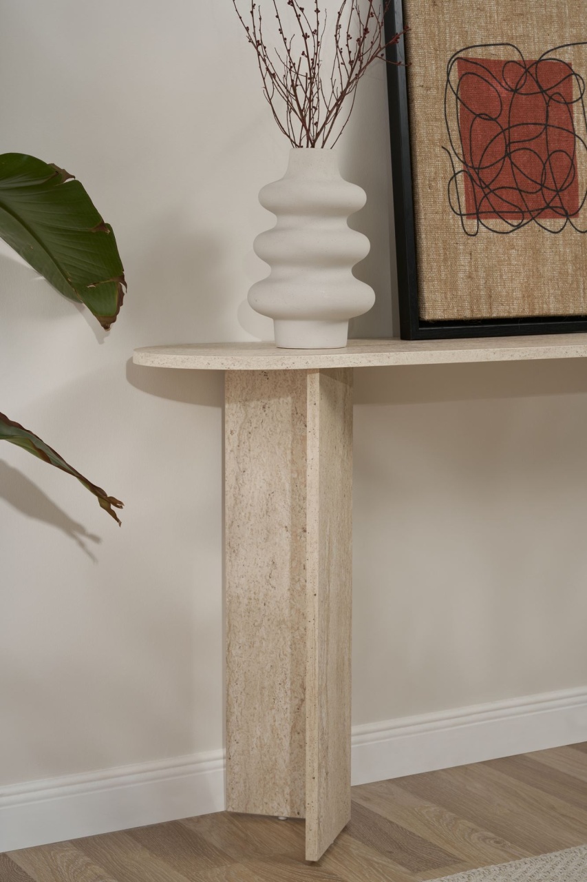 Masa decor, Sira Travertine, UnicUtil, Travertin, Lățime: 150 cm, Înălțime: 75 cm, Adâncime: 35 cm - view 6