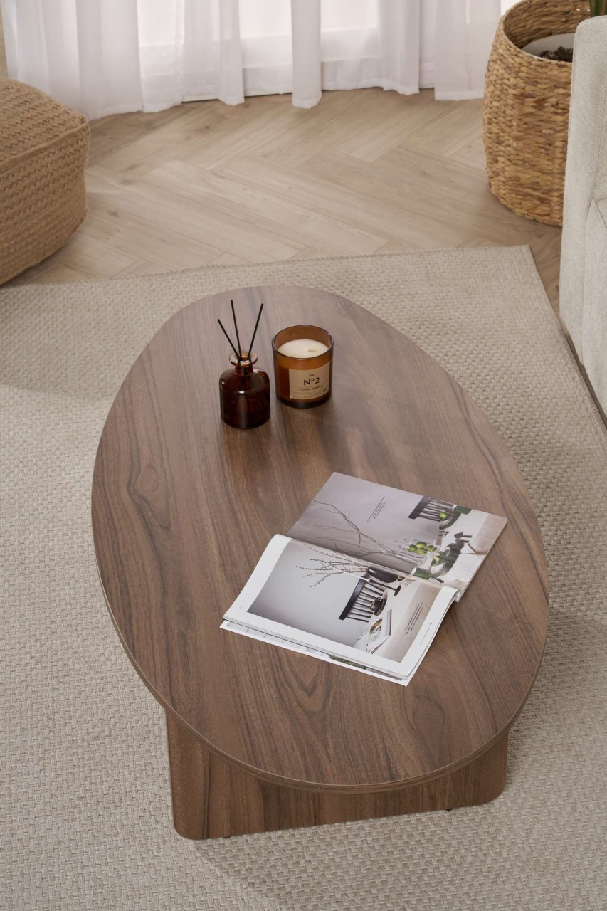 Măsuţă de cafea, Orba Walnut, UnicUtil, Nuc,Lățime: 120 cm, Înălțime: 40 cm, Adâncime: 65 cm - view 5