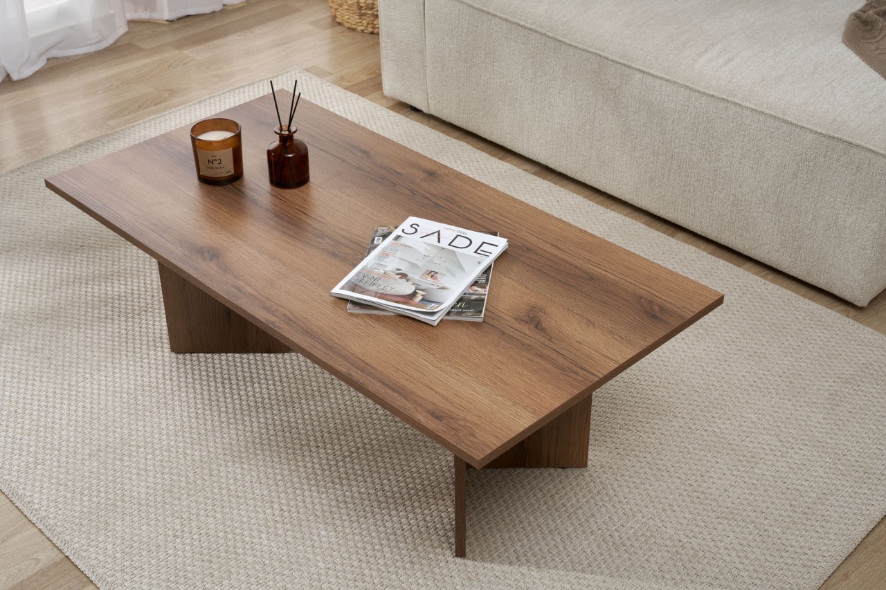 Măsuţă de cafea, Sabin Vnt, UnicUtil, Nuc, Lățime: 119 cm, Înălțime: 40 cm, Adâncime: 60 cm - view 7