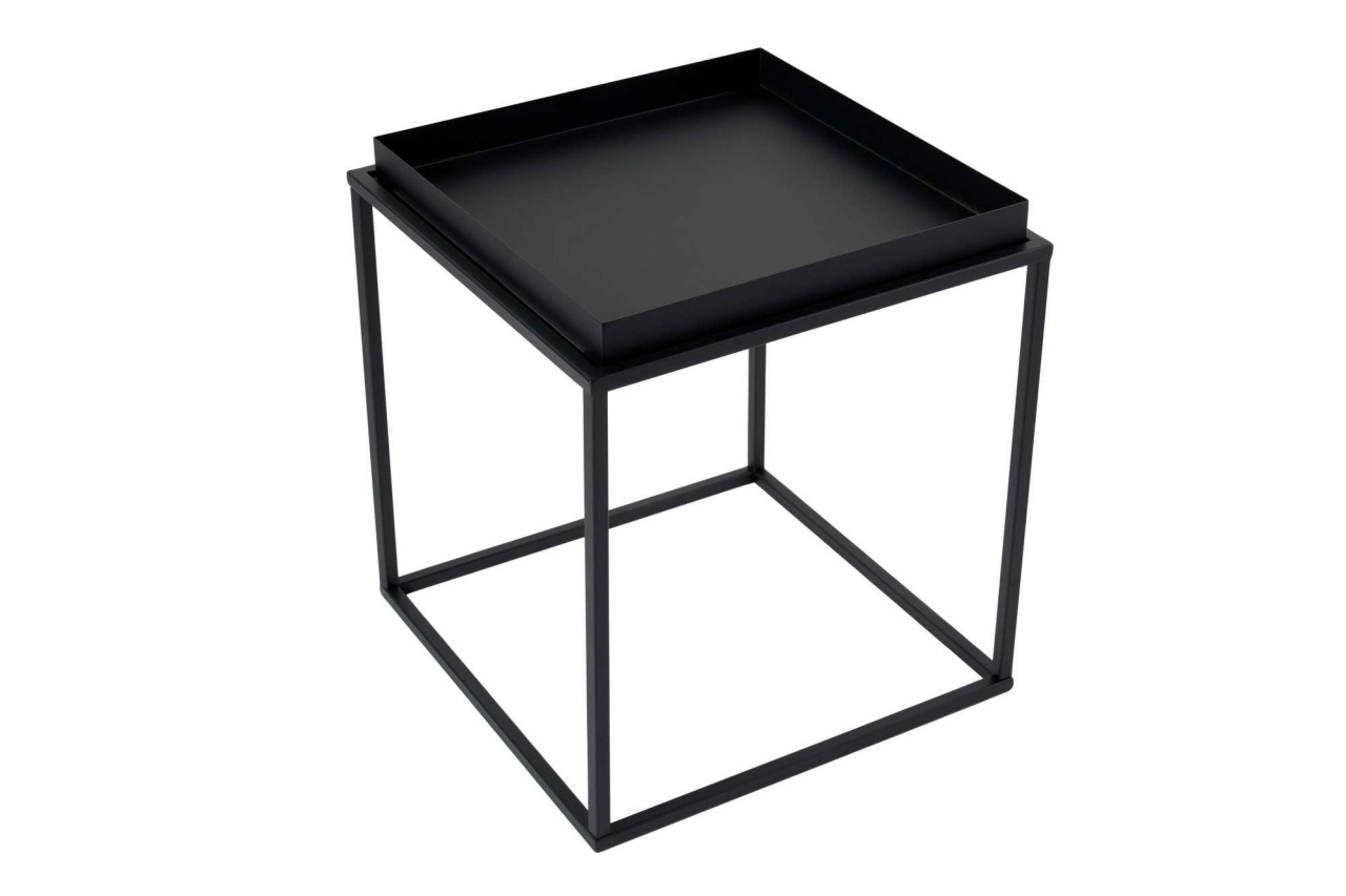 Măsuţă de cafea, Shb 018, UnicUtil, Negru, 45 x 45 x 52 cm, 100% METAL - view 3