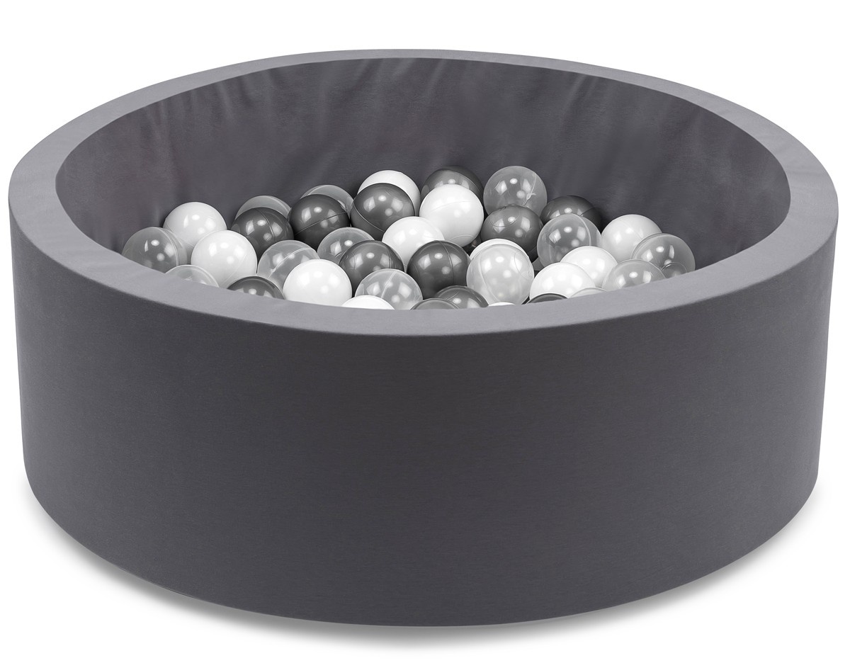 Piscina uscata pentru copii cu 150 bile de plastic, Ember dust, UnicUtil, Culoarea Gri - view 7