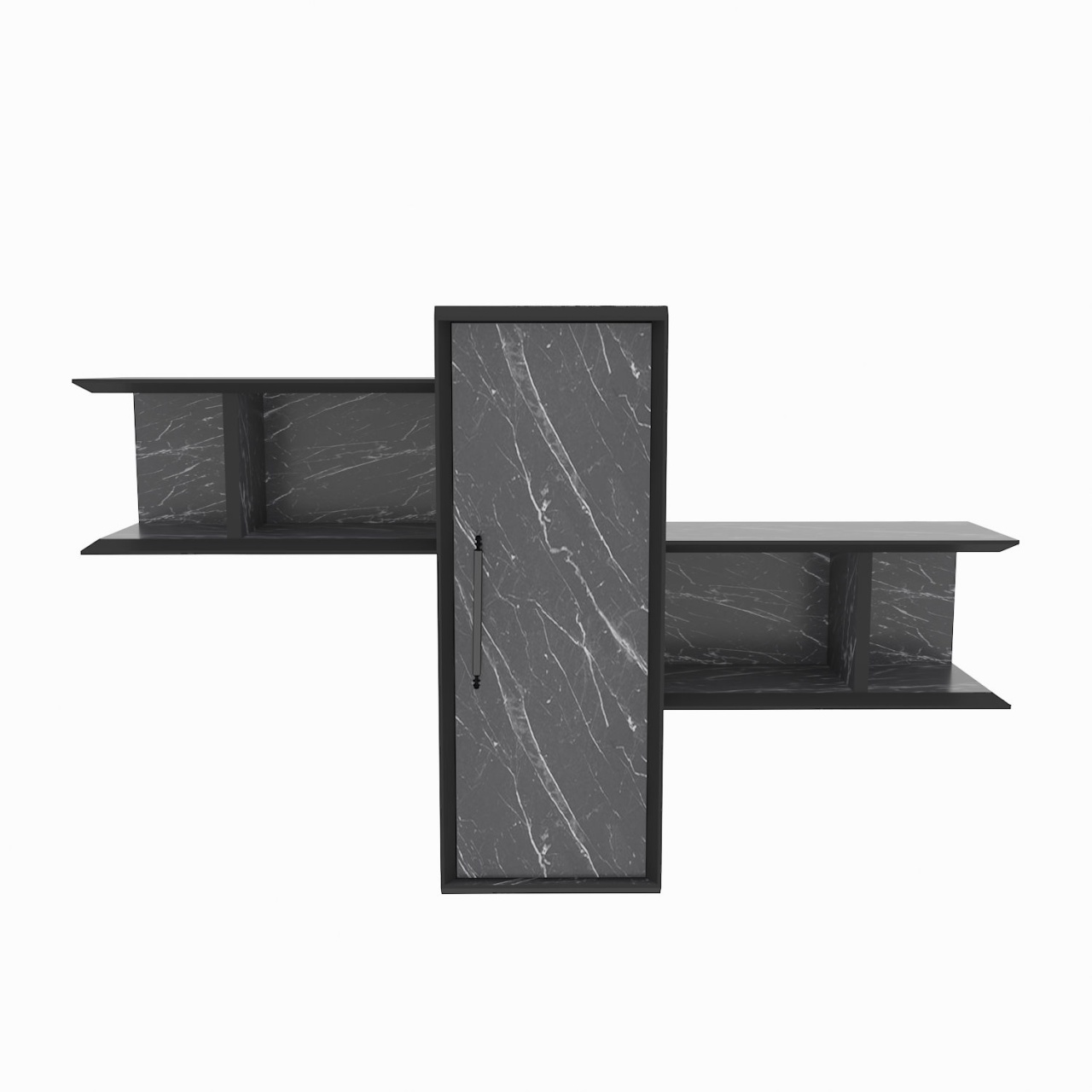 Rafturi perete, Classic Shelf, UnicUtil, 118 x 51 x 35 cm, Negru - 1 | YEO