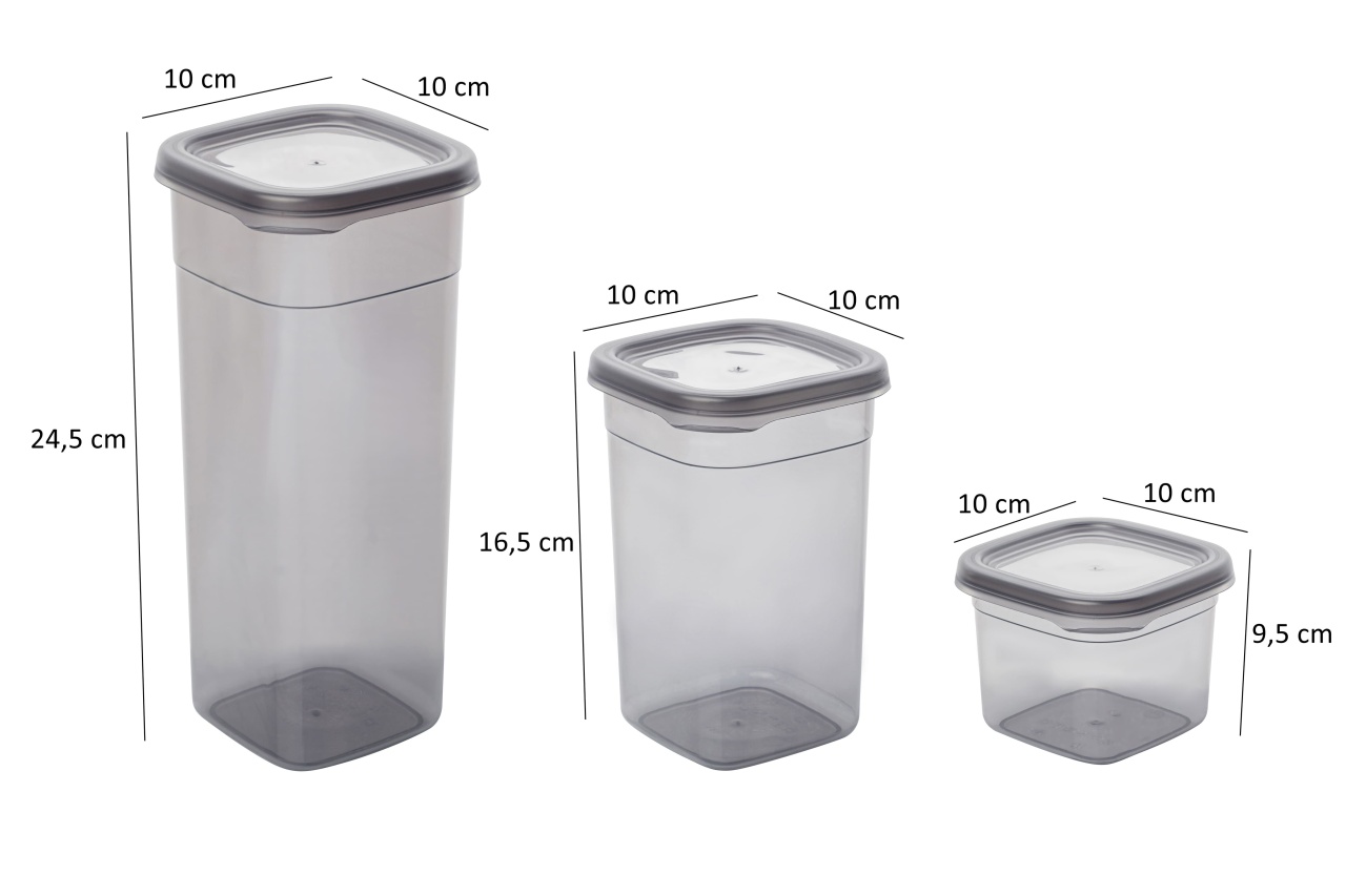 Set 12 recipiente alimentare , UnicUtil, Spacious Lightweight, Antracit - 1 | YEO