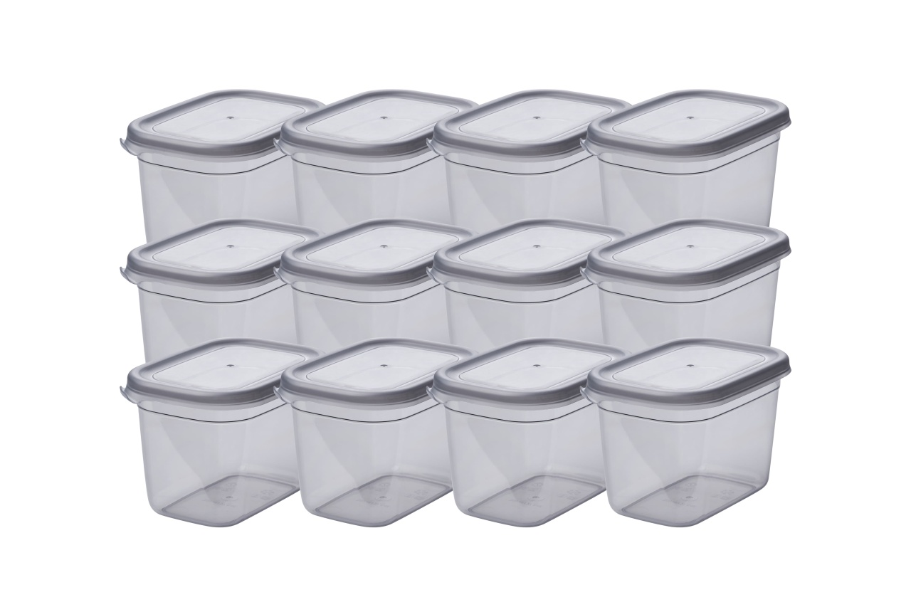Set 12 recipiente alimentare , UnicUtil, Versatile Durable, Antracit - 2 | YEO