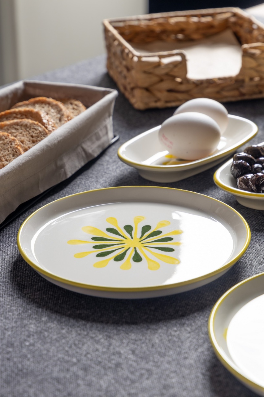 Set Farfurii (14 Bucati), Bits stone, UnicUtil, Culoarea Verde - 3 | YEO