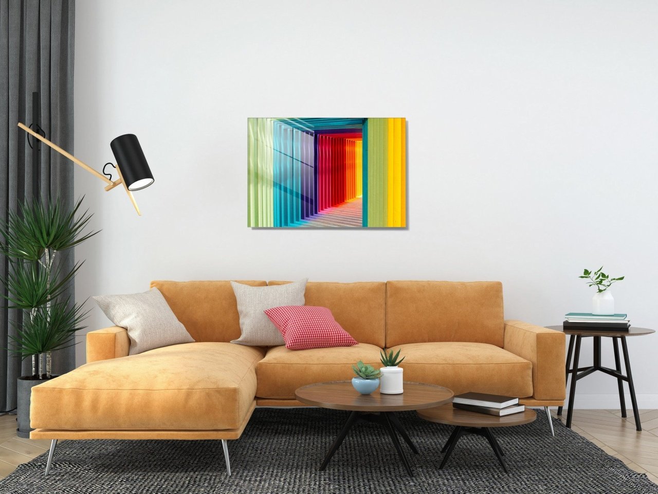 Tablou decorativ din sticla securizata, Shade ridge, UnicUtil, Culoarea Multicolor - 2 | YEO