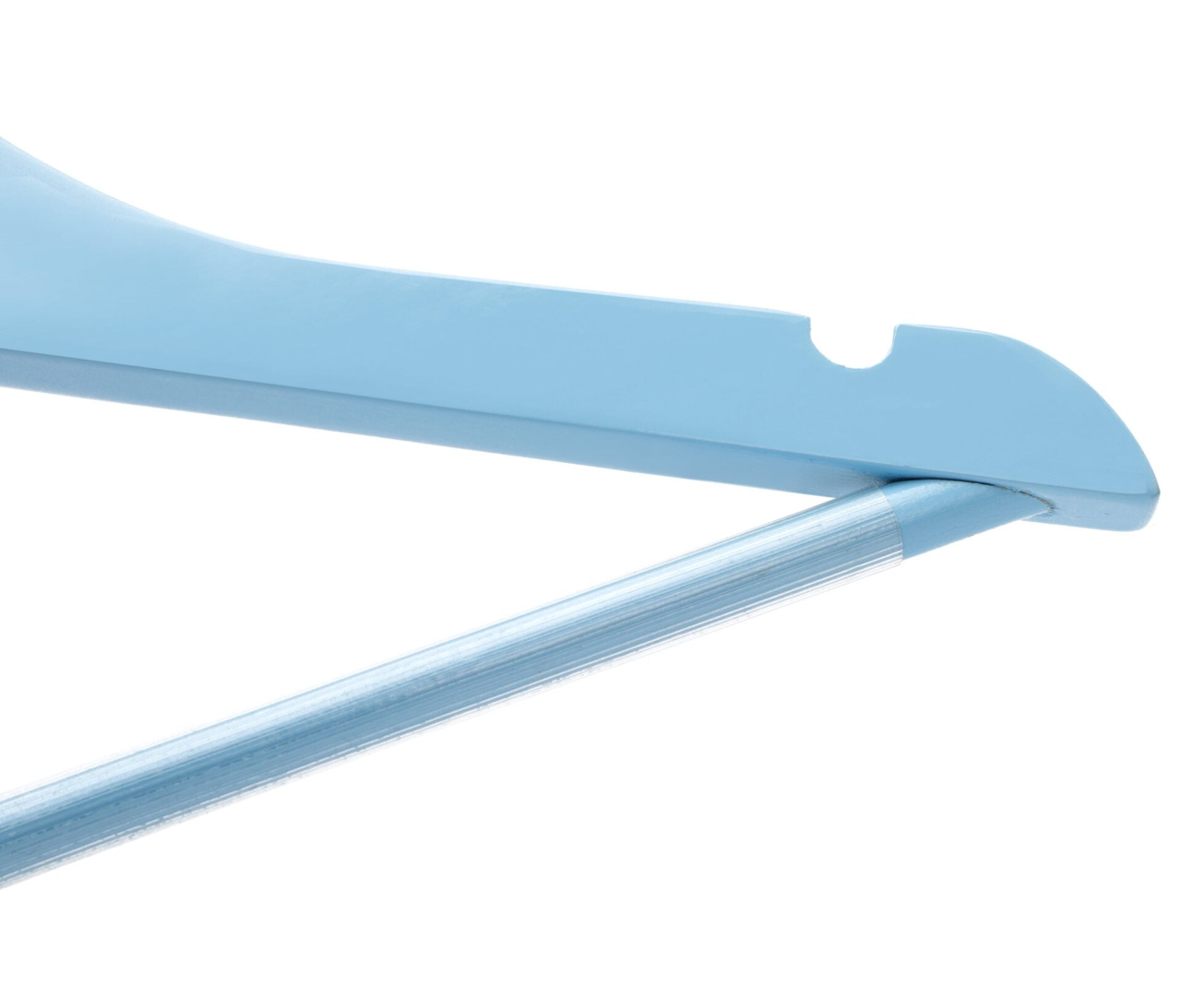 Umeraș din lemn de artar cu bara pentru pantaloni, pentru copii, Albastru, , 1 bucata - imagine 4