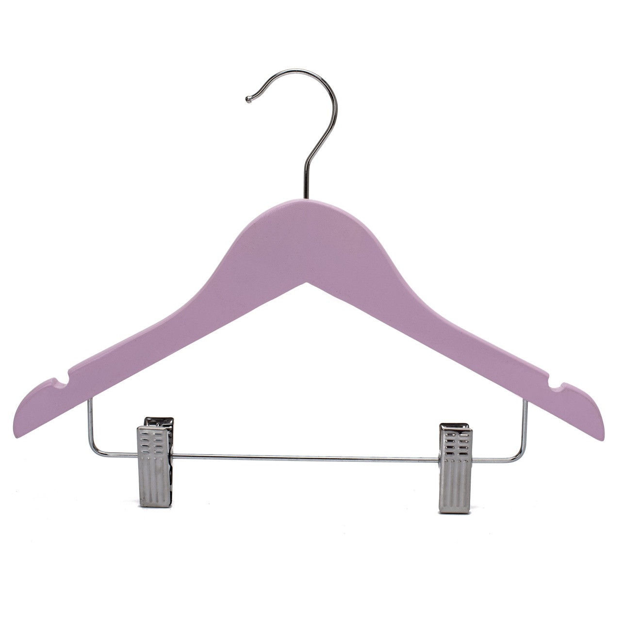 Umeraș din lemn de artar cu clip metalic, pentru copii, Roz, 1 bucata - imagine 3