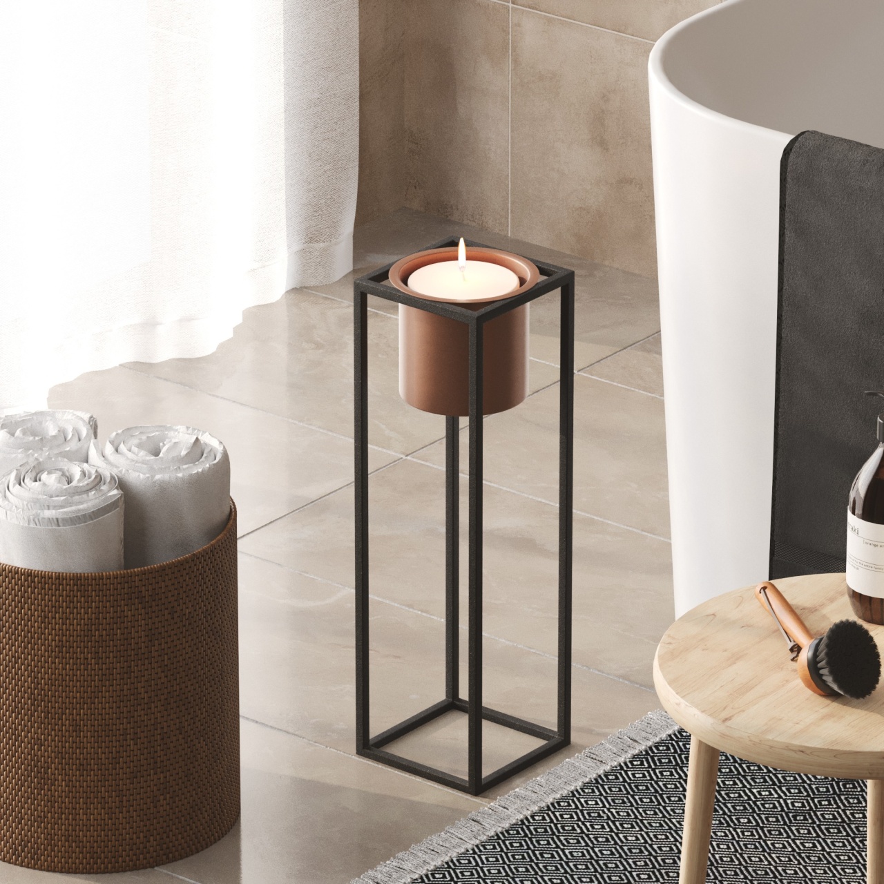 Vas Decorativ, Flame root, UnicUtil, Culoarea Negru Cupru - 1 | YEO